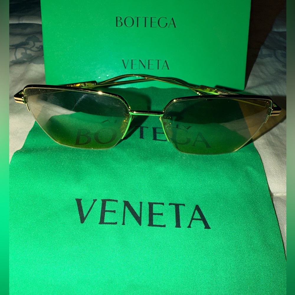 Bottega Veneta Gold Frame Sunglasses